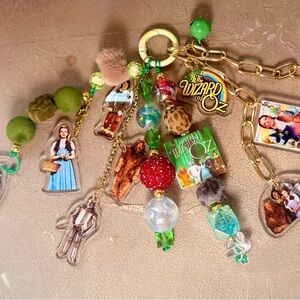 Green Multi-Charms Keychain